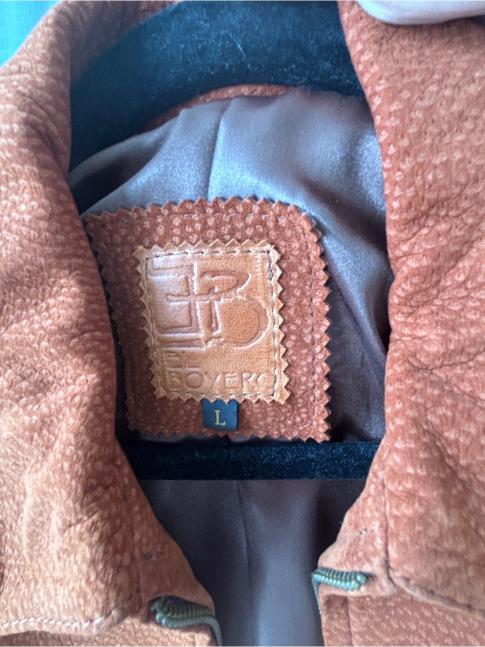 El Boyero Burnt Orange Carpincho Suede Leather Jacket/Blazer - Picture 6 of 6